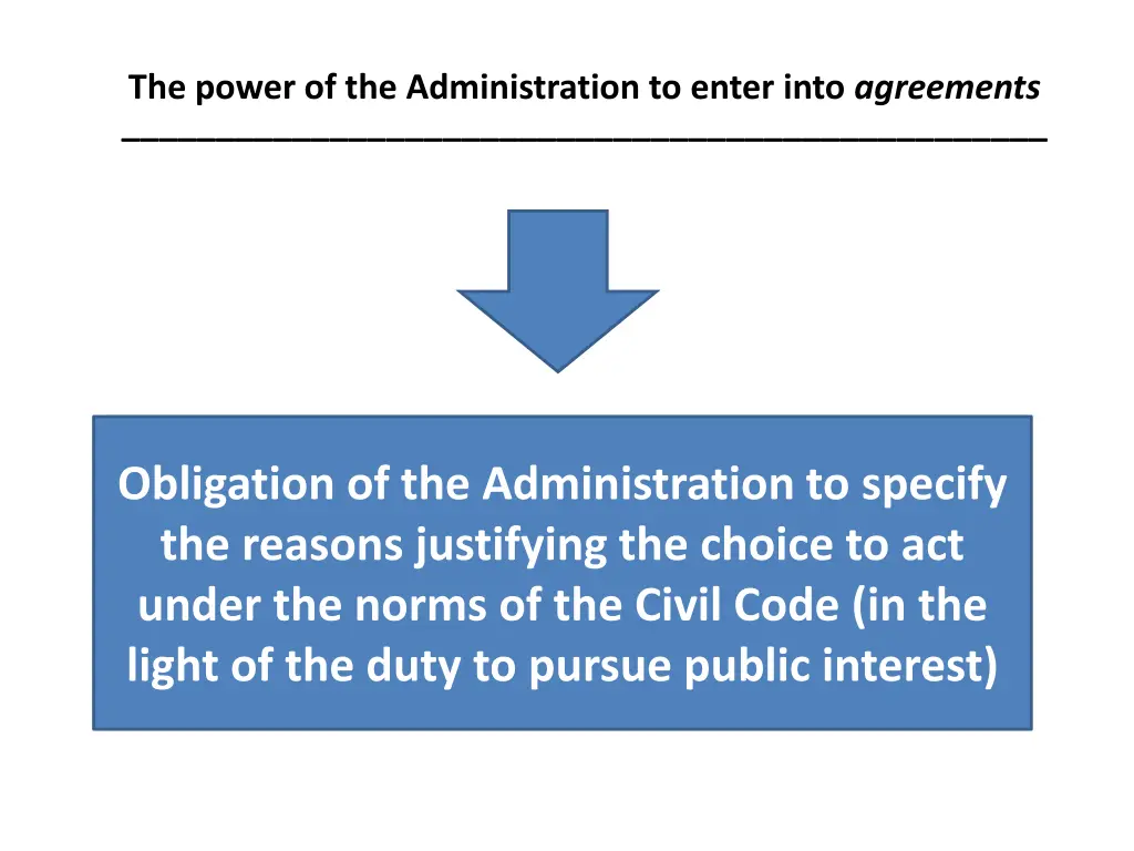 the power of the administration to enter into 4