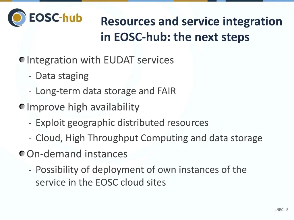 resources and service integration in eosc 1