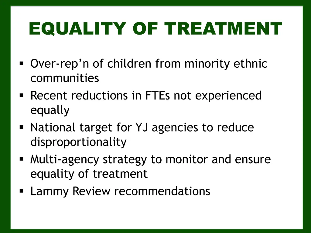 equality of treatment