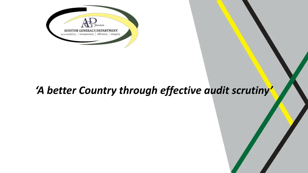 a better country through effective audit scrutiny