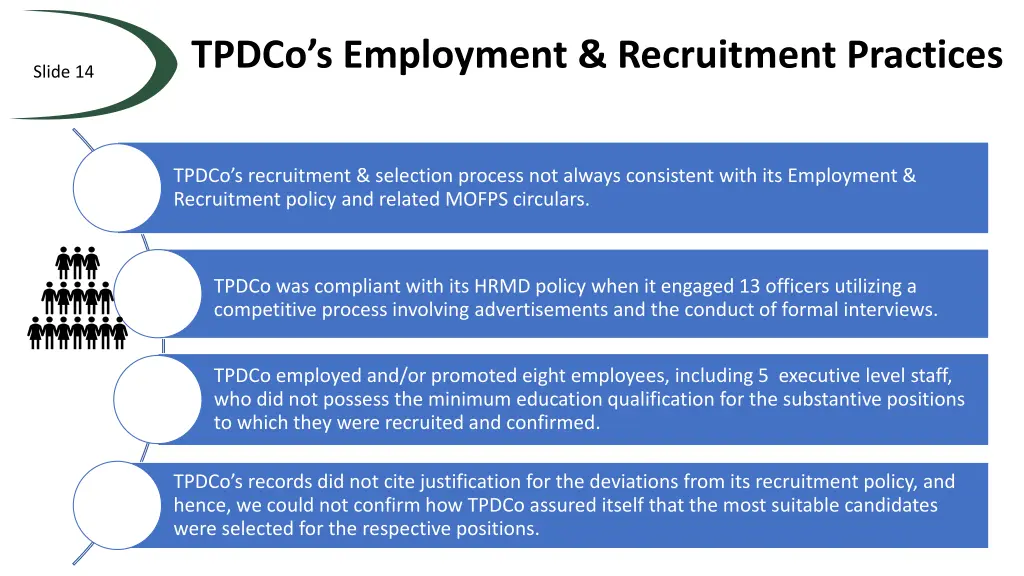 tpdco s employment recruitment practices