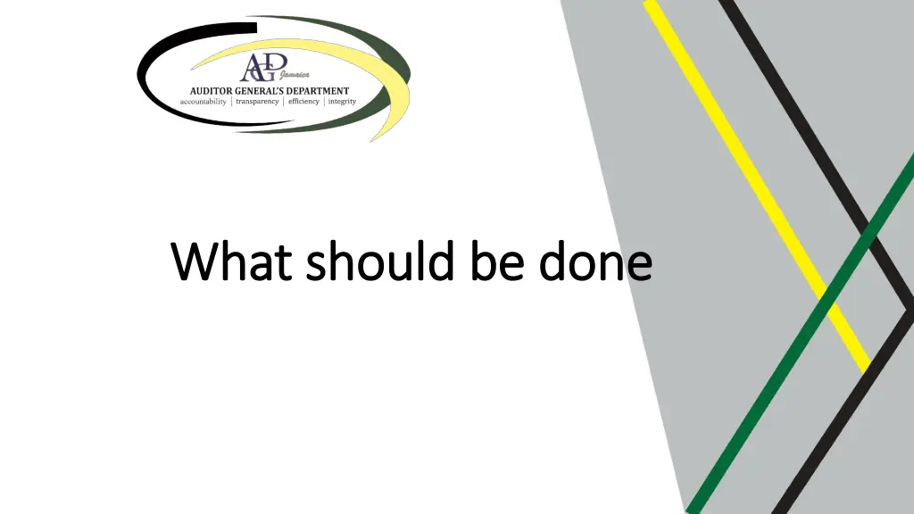 what should be done what should be done