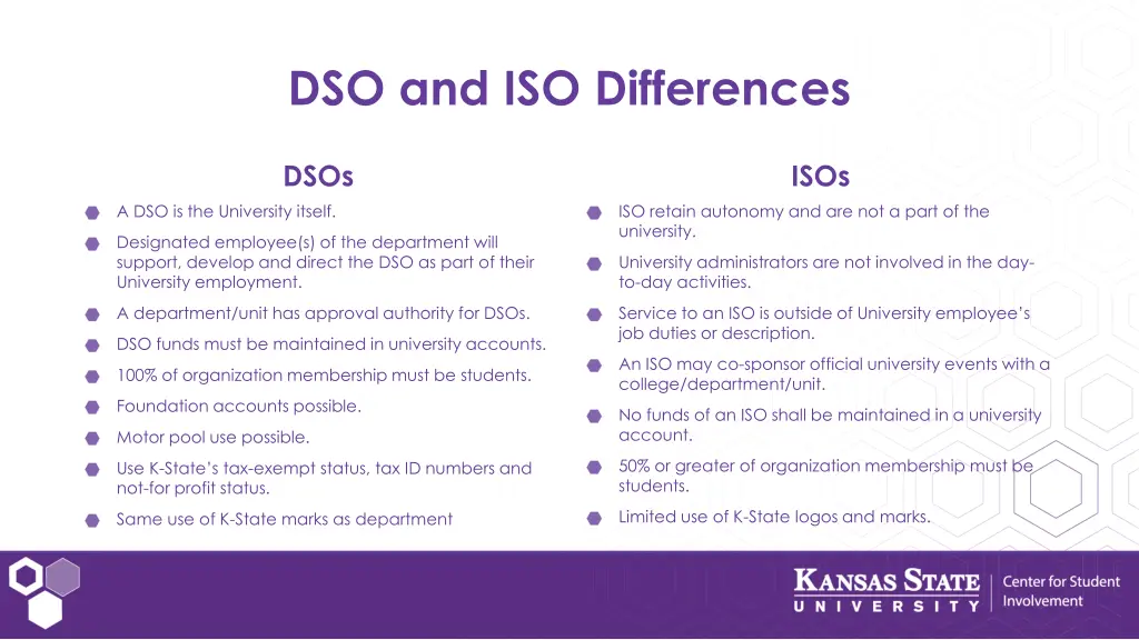 dso and iso differences