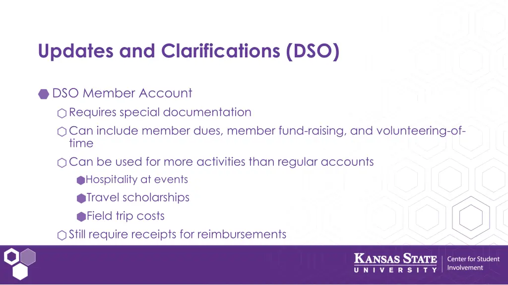 updates and clarifications dso 2