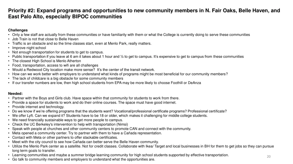 priority 2 expand programs and opportunities 1