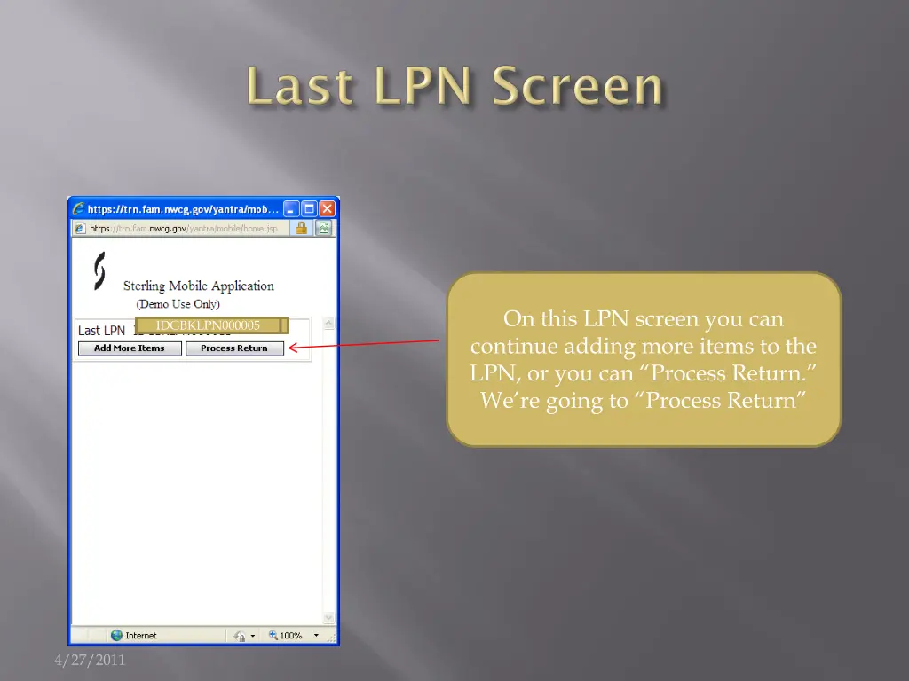 on this lpn screen you can continue adding more