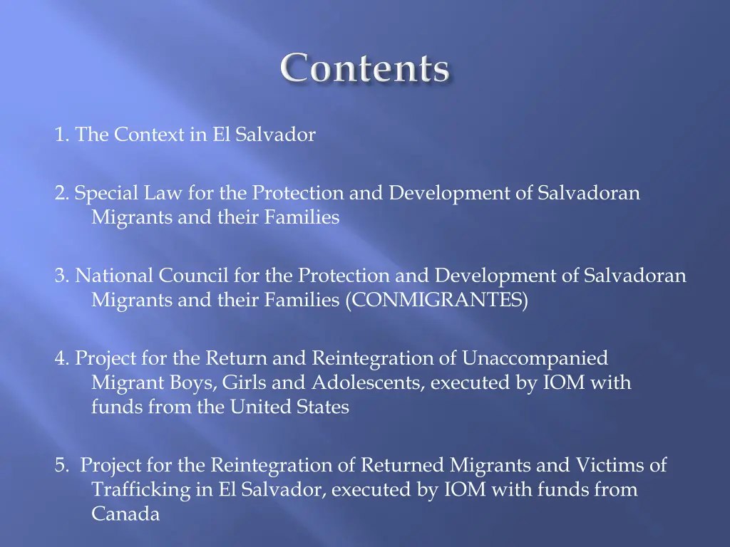 1 the context in el salvador