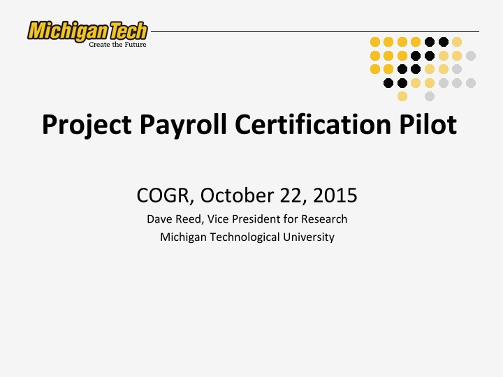 project payroll certification pilot