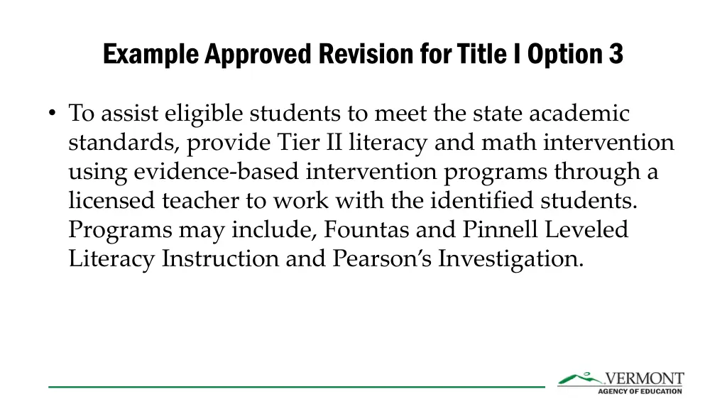 example approved revision for title i option 3