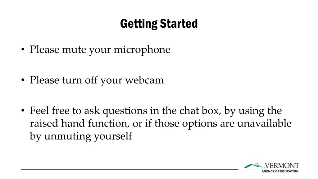 getting started