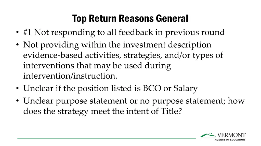 top return reasons general 1 not responding