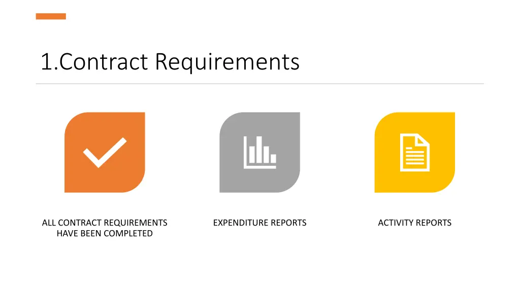 1 contract requirements