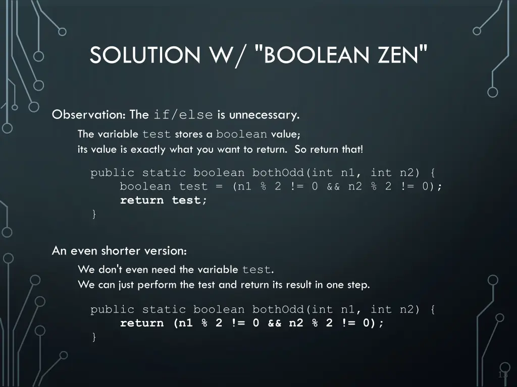 solution w boolean zen