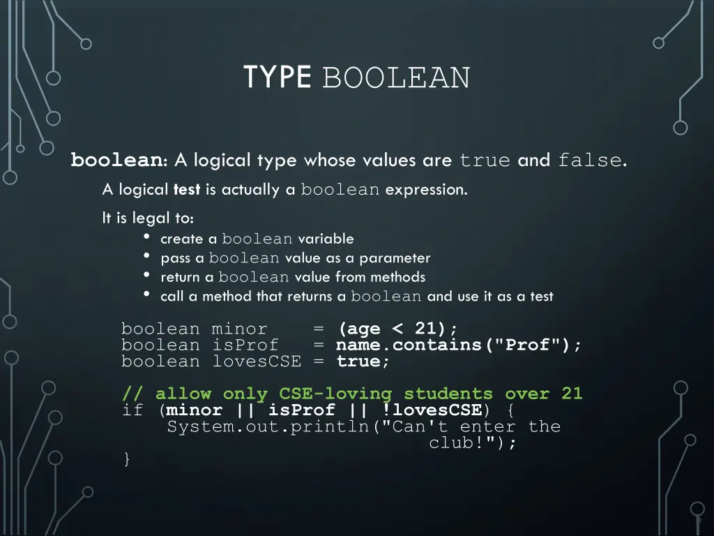 type boolean 1