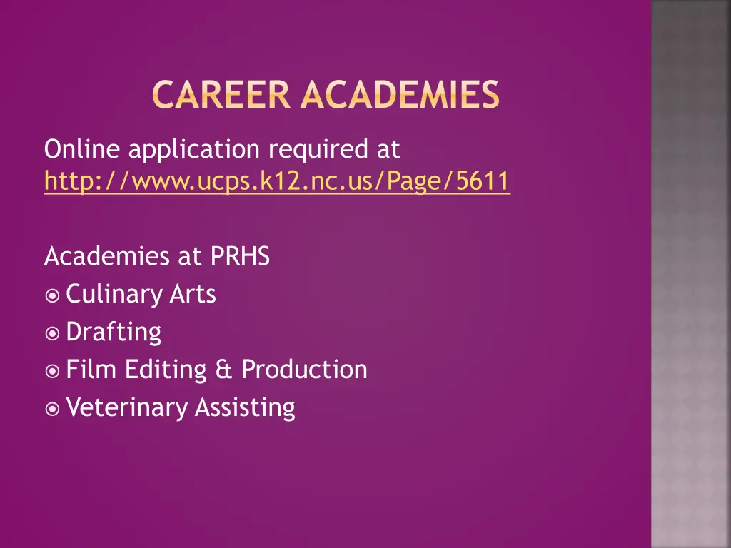 career academies