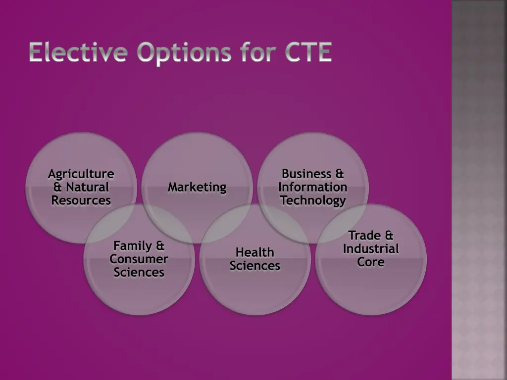 elective options for cte