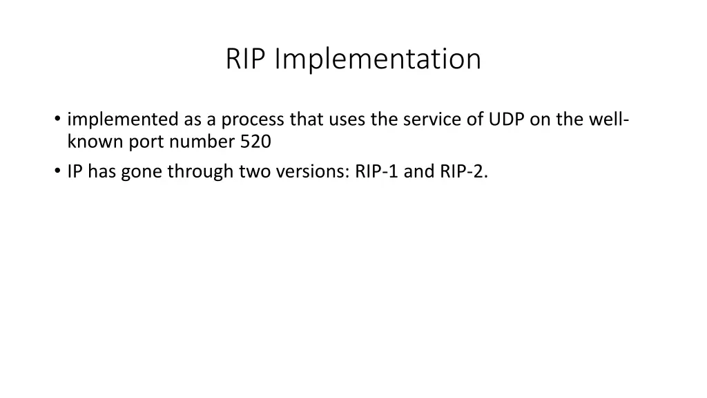 rip implementation