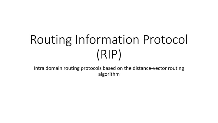 routing information protocol rip