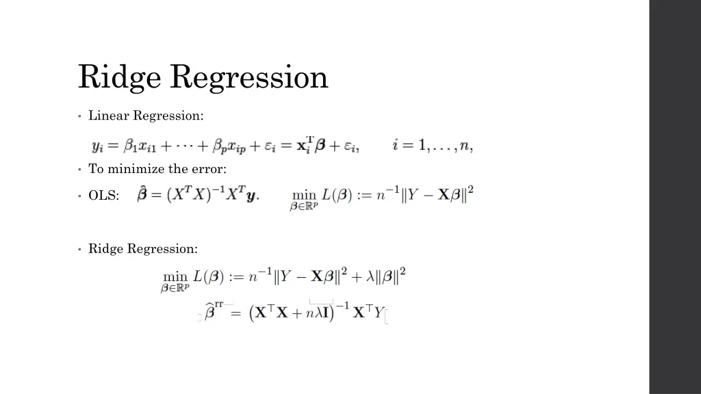 ridge regression