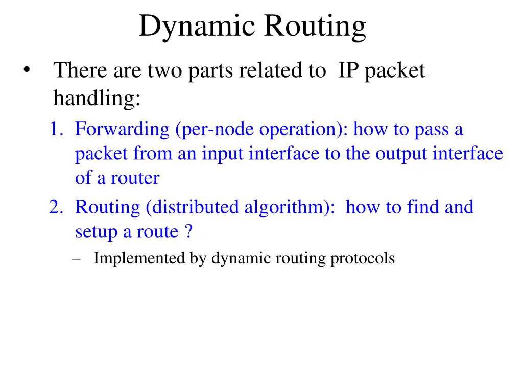dynamic routing