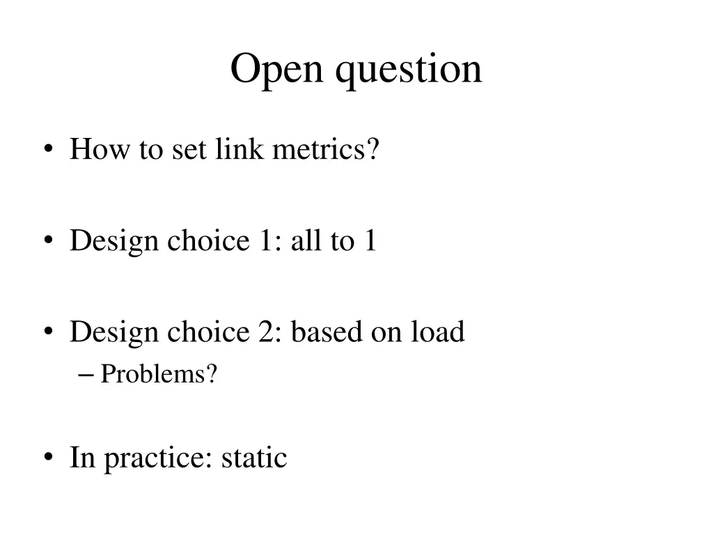 open question