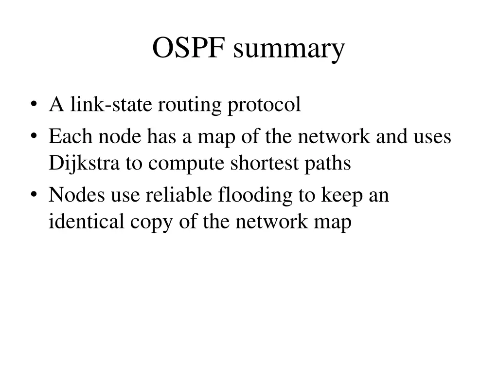 ospf summary