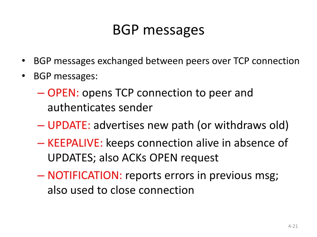 bgp messages