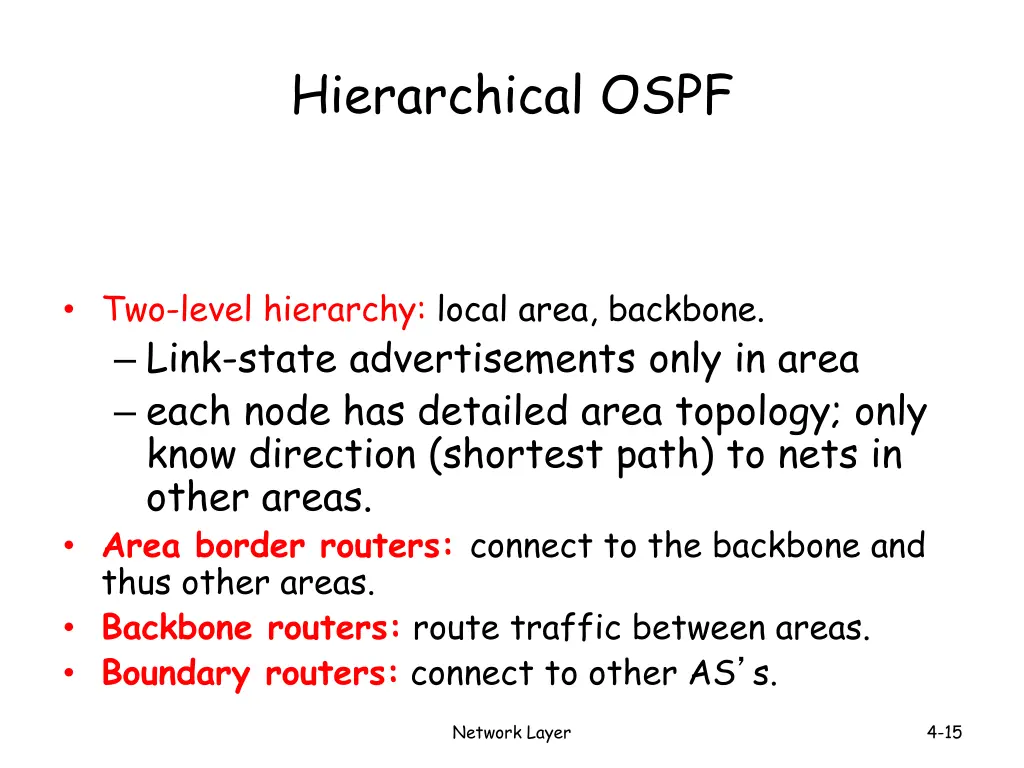 hierarchical ospf 1