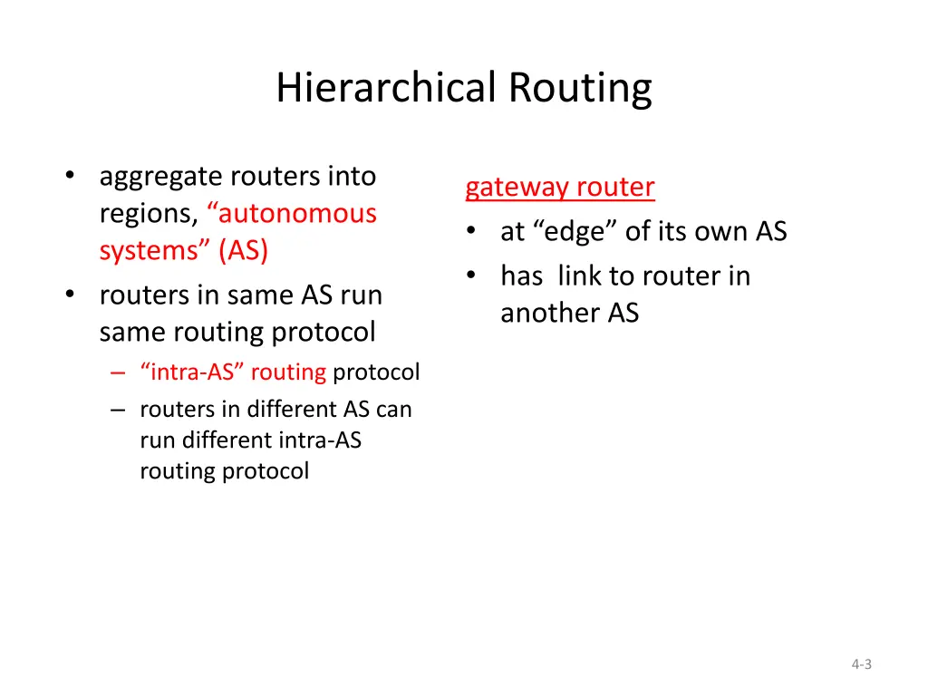 hierarchical routing 1