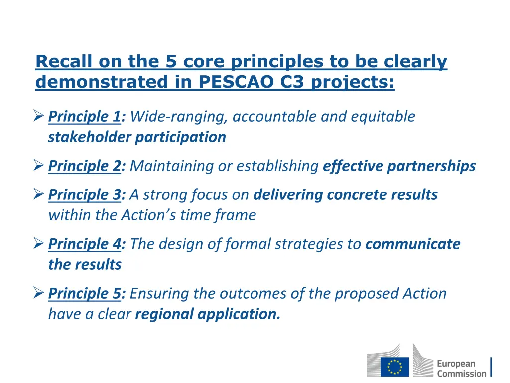 recall on the 5 core principles to be clearly