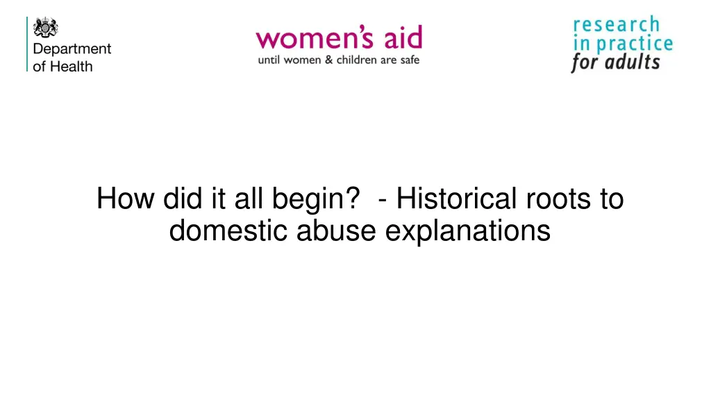 how did it all begin historical roots to domestic