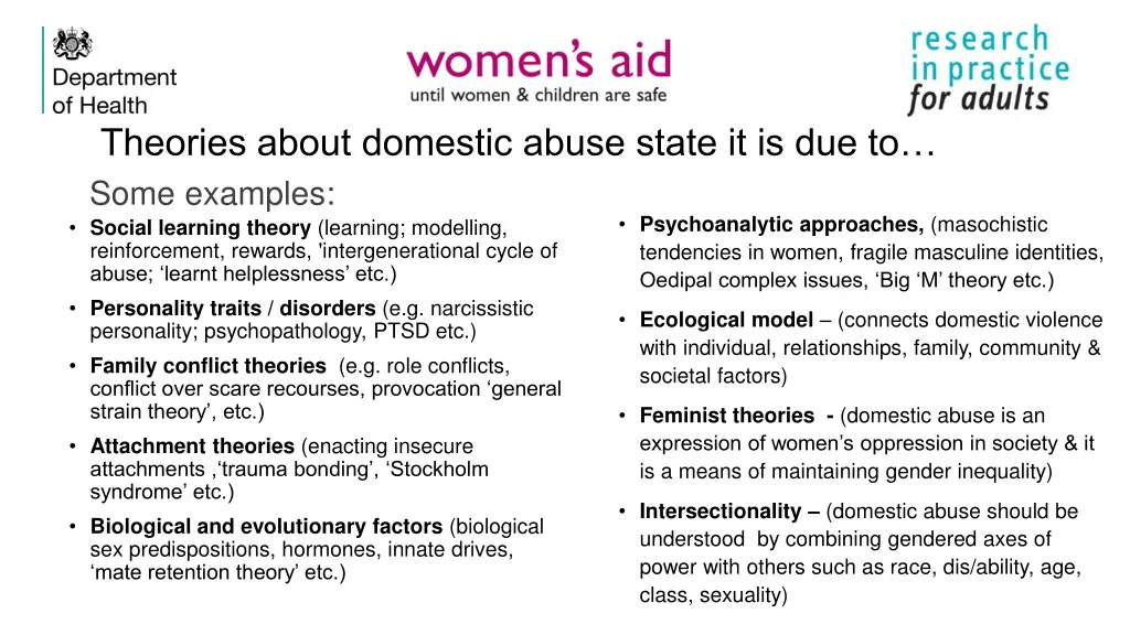 theories about domestic abuse state