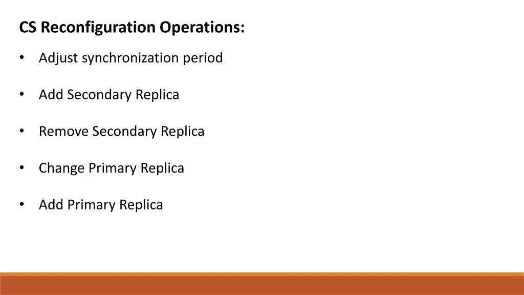cs reconfiguration operations