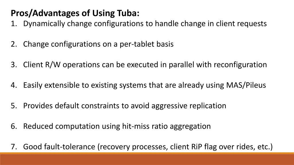 pros advantages of using tuba 1 dynamically