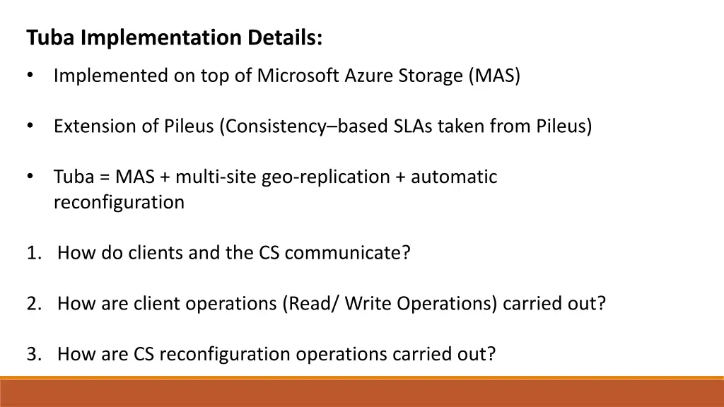 tuba implementation details
