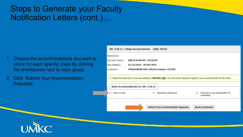 steps to generate your faculty notification 1