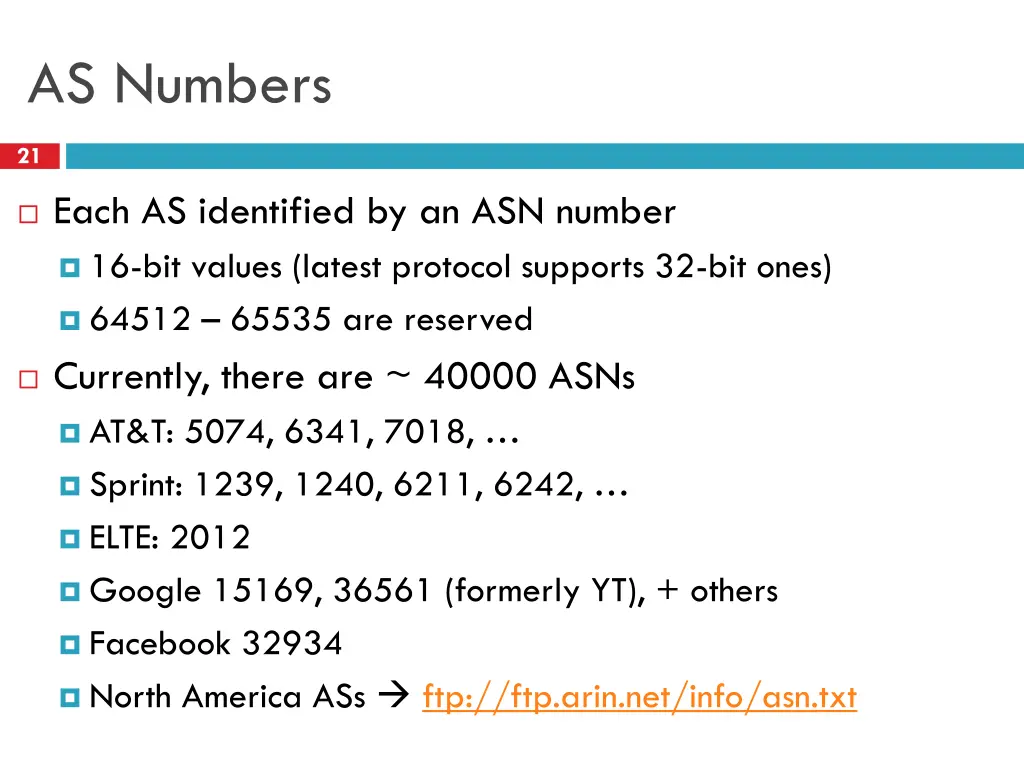 as numbers
