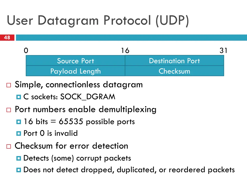 user datagram protocol udp