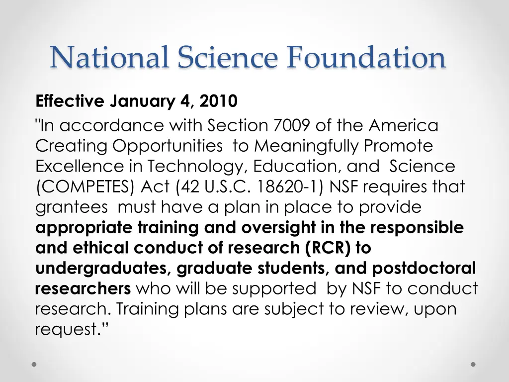national science foundation