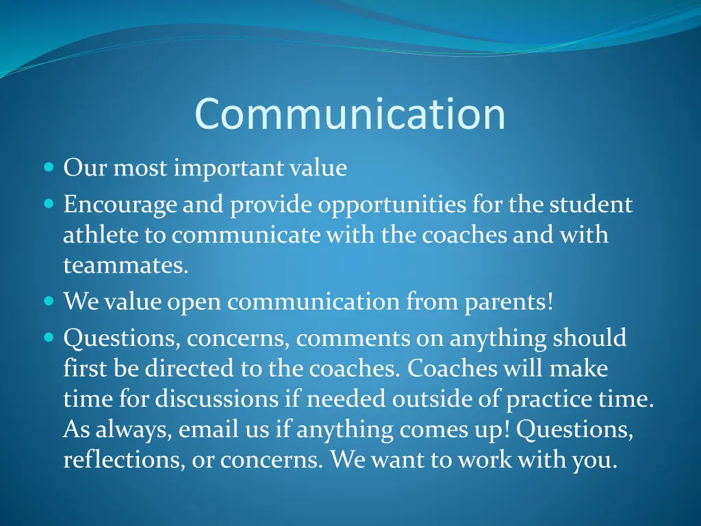 communication