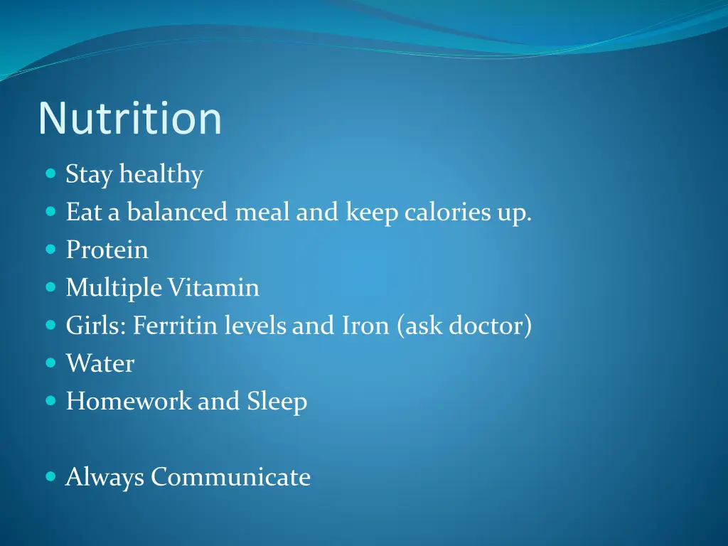 nutrition