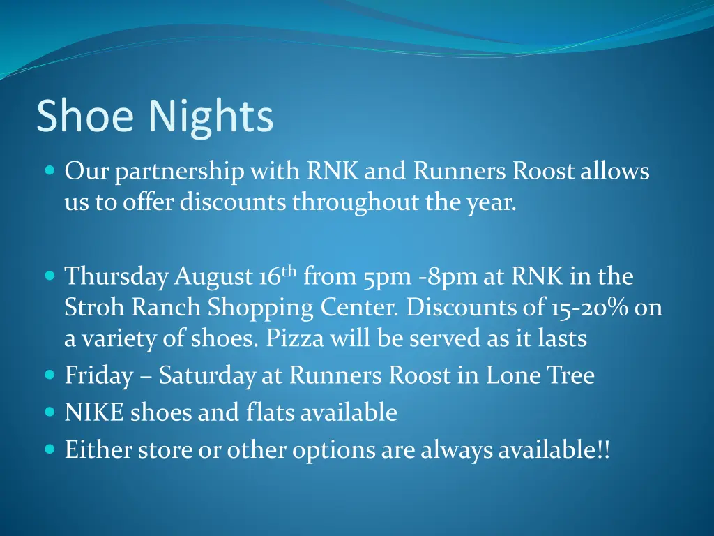 shoe nights