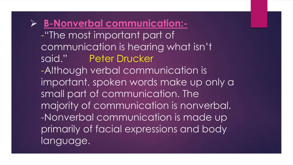 b nonverbal communication the most important part