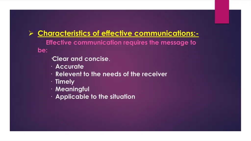characteristics of effective communications
