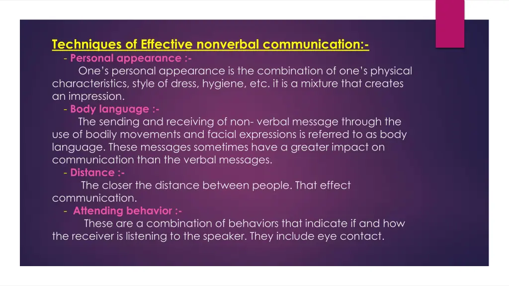 techniques of effective nonverbal communication