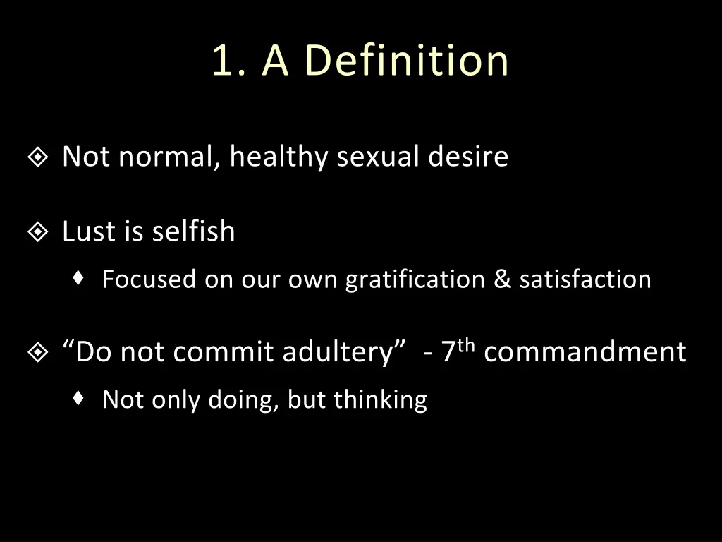 1 a definition
