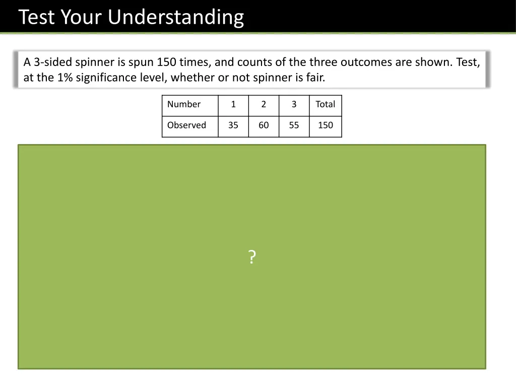 test your understanding