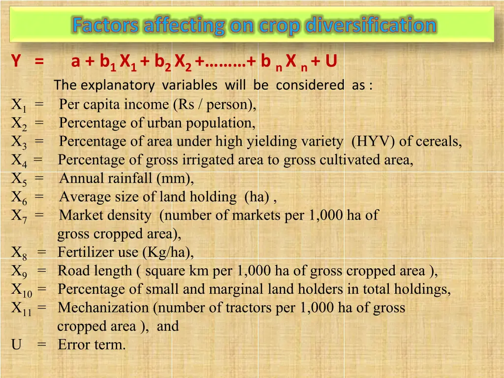 factors affecting on crop diversification
