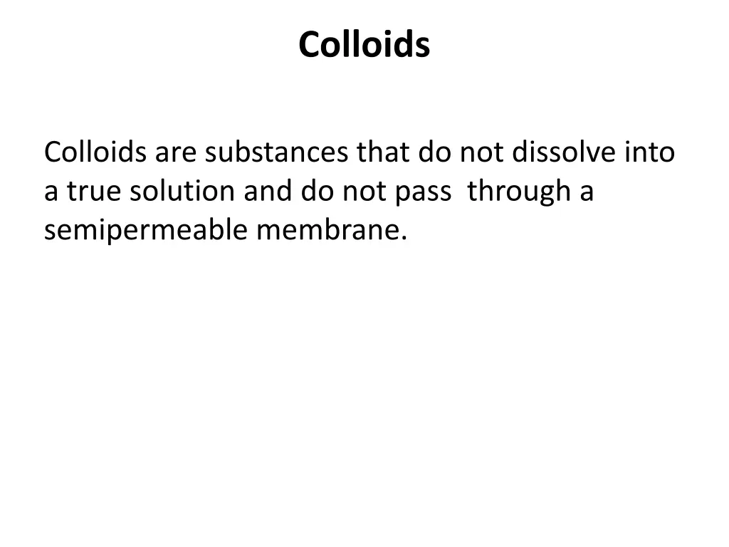 colloids