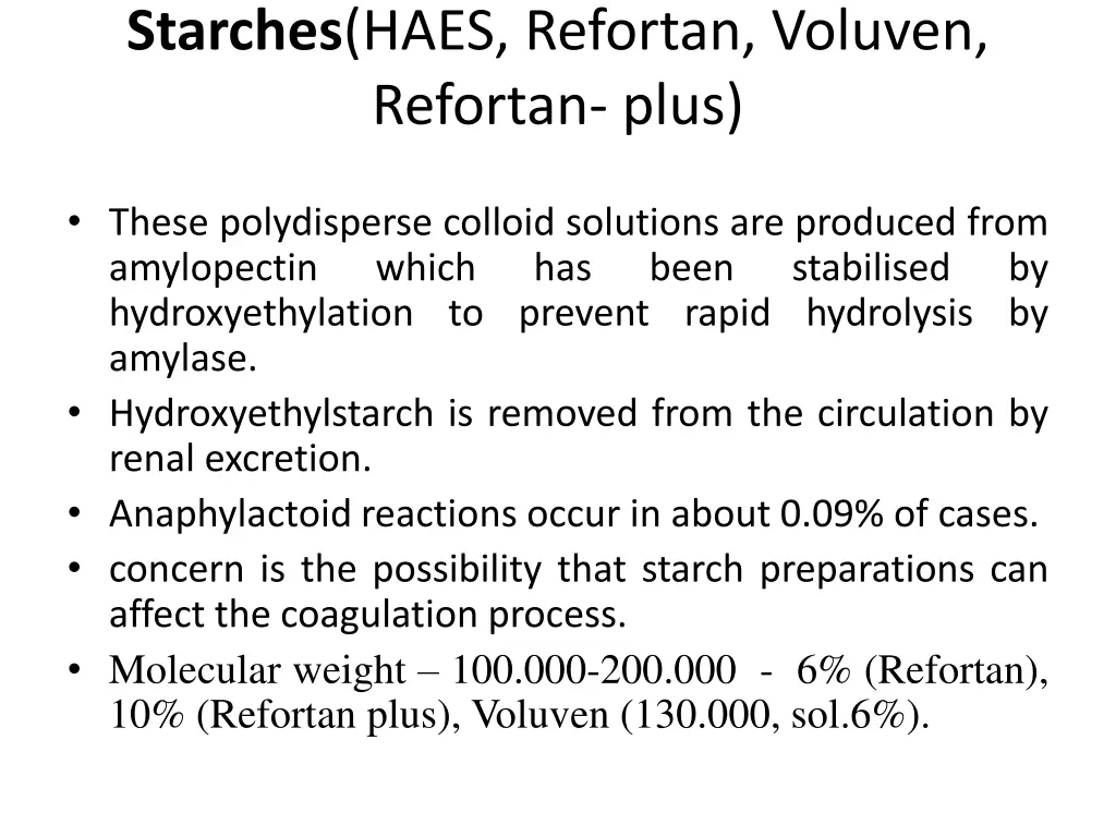 starches haes refortan voluven refortan plus